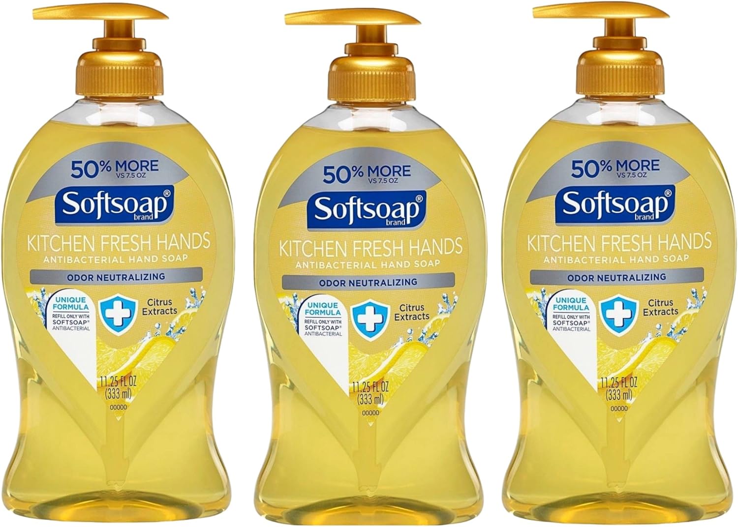 Softsoap Kitchen Fresh Hands Antibacterial Soap Citrus Extracts (3 Pack of ll.25 FL Oz. Size)