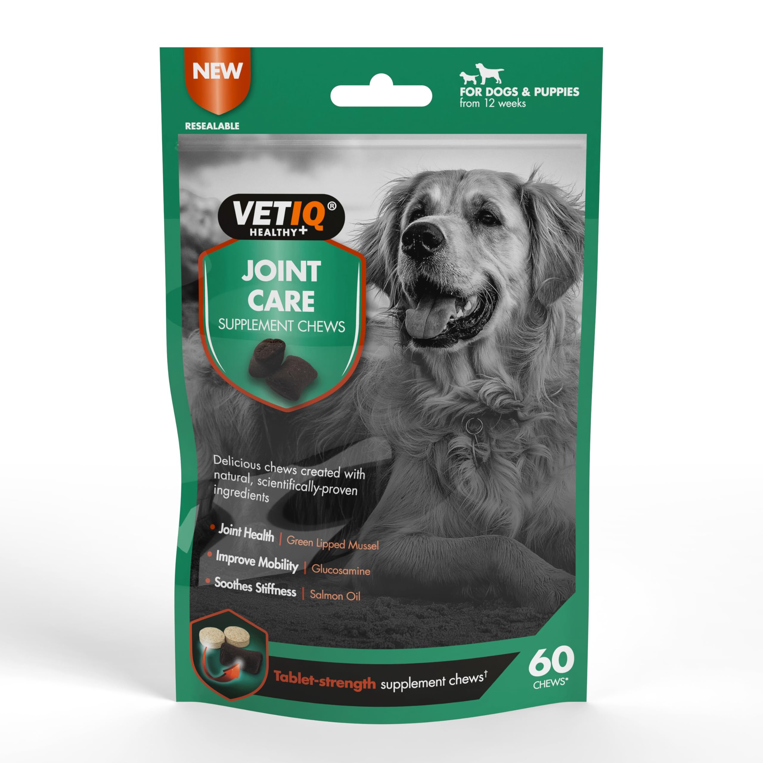 VETIQ Joint Care Supplement Chews for Dogs and Puppies Bite-sized Chew Supplements to Support Healthy Joint Structure