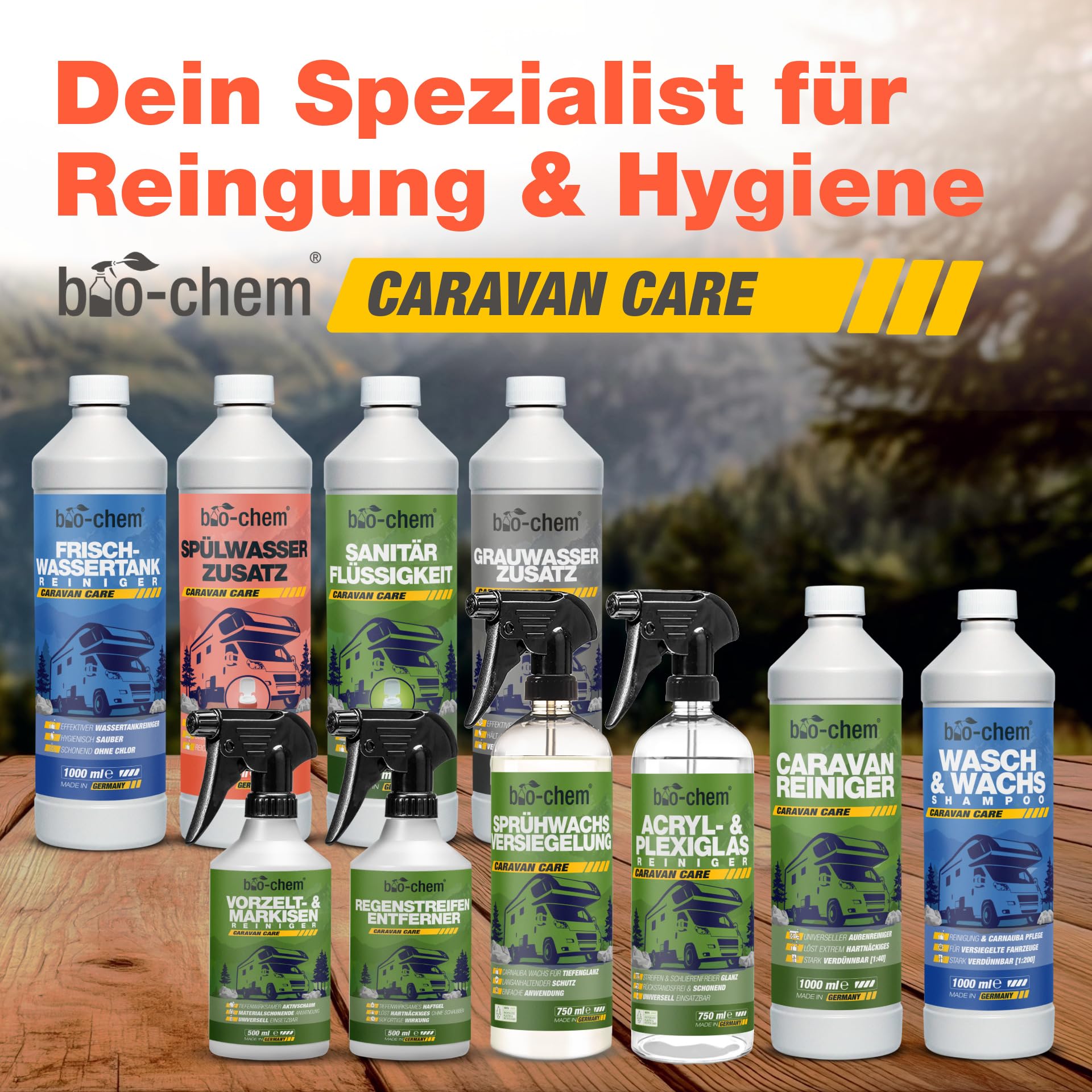 bio-chem Spülwasser-Zusatz Konzentrat 5L | WC-Reiniger Rinse Flush für Campingtoilette, Chemietoilette und mobile Toilette