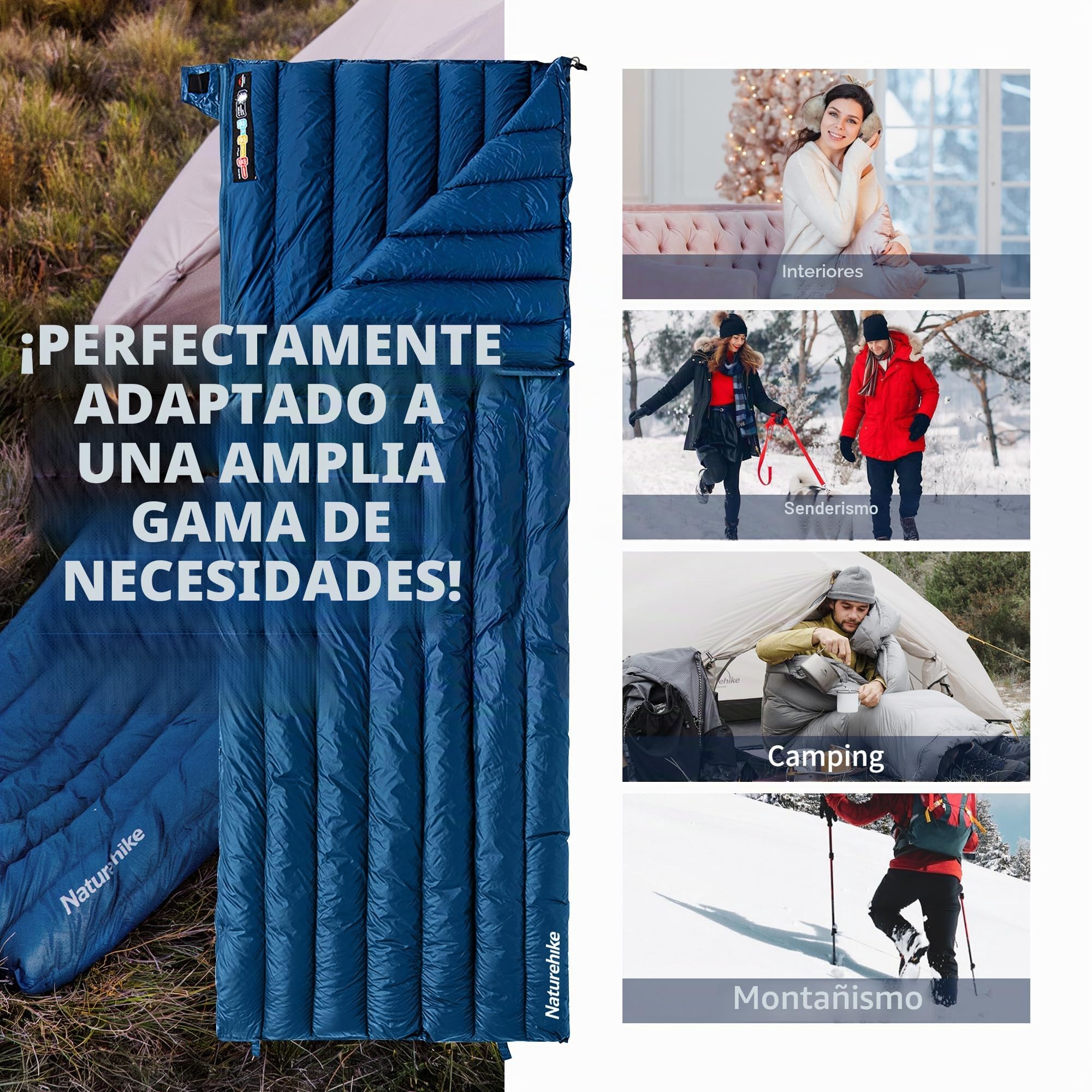 Naturehike saco de dormir ultraligero, compacto, portátil, sobre, para 3 estaciones, saco de dormir de invierno con pequeño tamaño para exteriores, camping