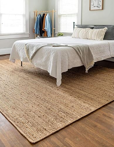 The Knitted Co. Hand Woven Jute Rug 5x8 Rectangle (Natural)