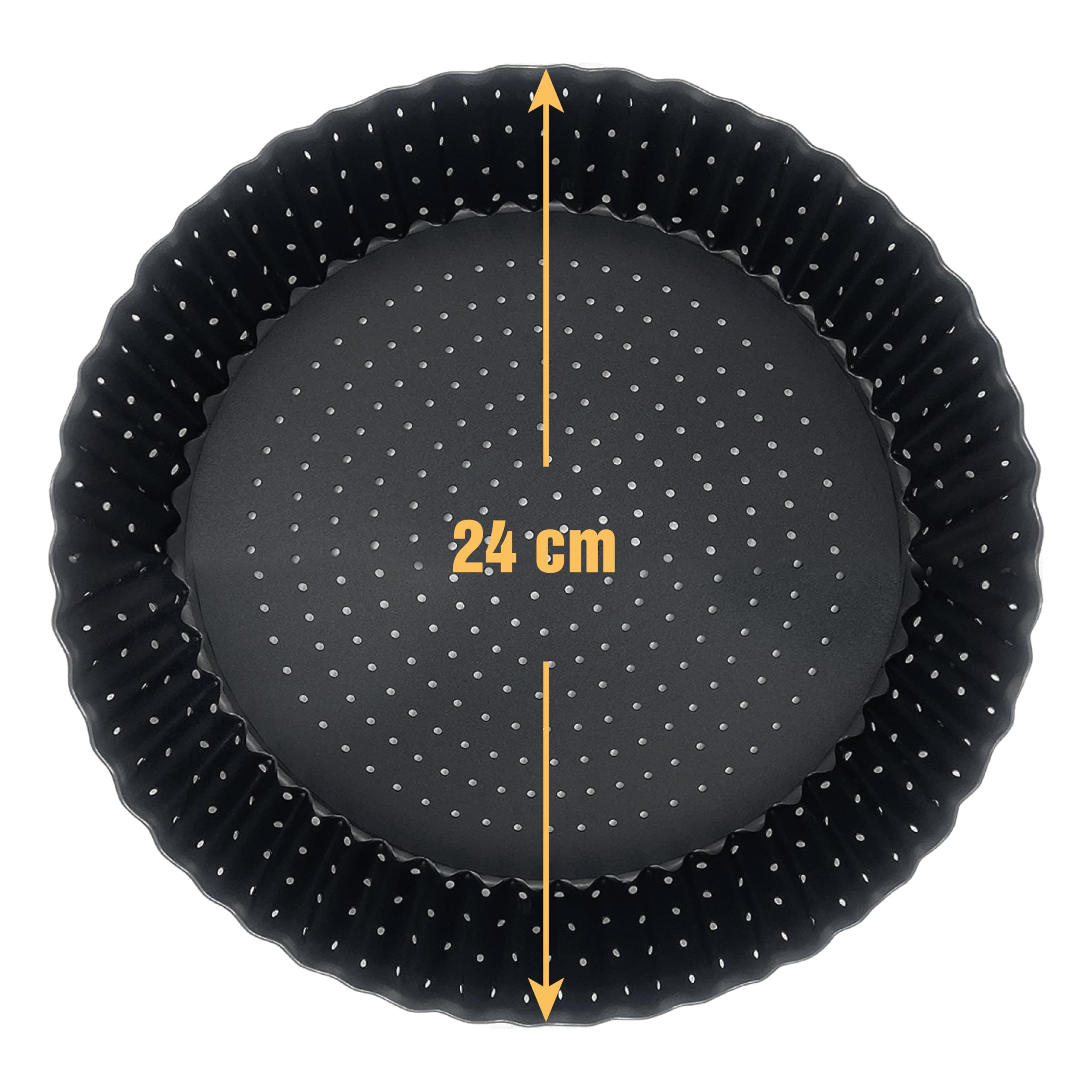 Stampo Per Crostata 24 Cm Con Fondo Amovibile - Teglia Per Quiche E Torte