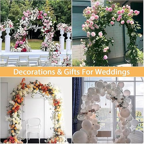 Miniatura 4 de Soporte de arco de metal de 7.2 pies, marco arqueado de globos, marco de arco abierto con base para telón de fondo para ceremonias, fiestas,