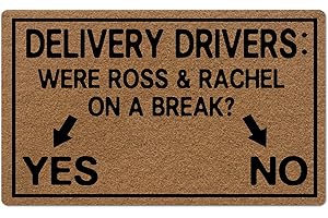 Ross and Rachel on a Break Door Mat