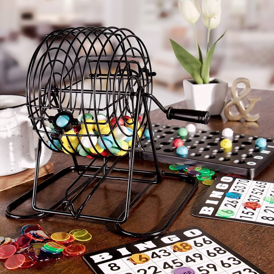 Royal Bingo Supplies Deluxe 6-Inch Bingo Game with Colored Balls