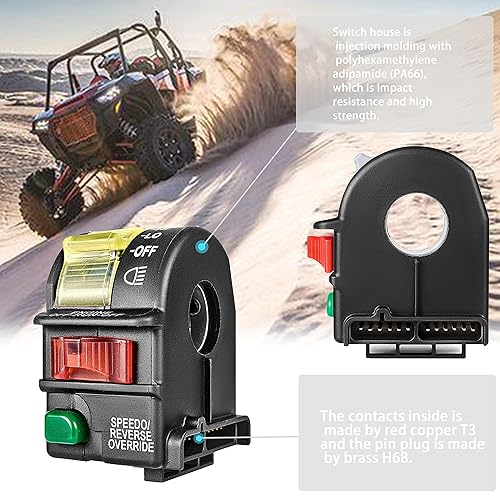 Miniatura 3 de RUNTONG 4010262 4110243 4110248 - Conjunto de interruptor de manillar izquierdo para Polaris Sportsman Scrambler Magnum Trail Blazer Trail Boss