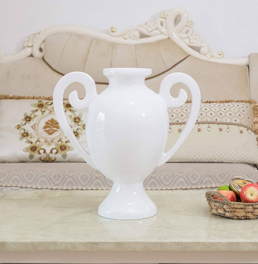 Amazon.com: White Fiberglass Amphora Style Modern