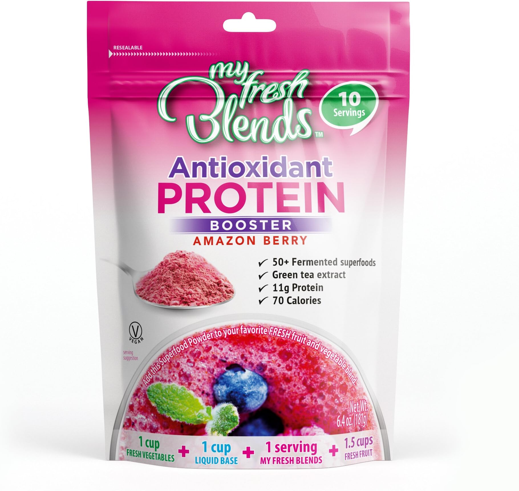 my fresh Blends Antioxidant Protein Booster, Amazon Berry, 6.4 Ounce