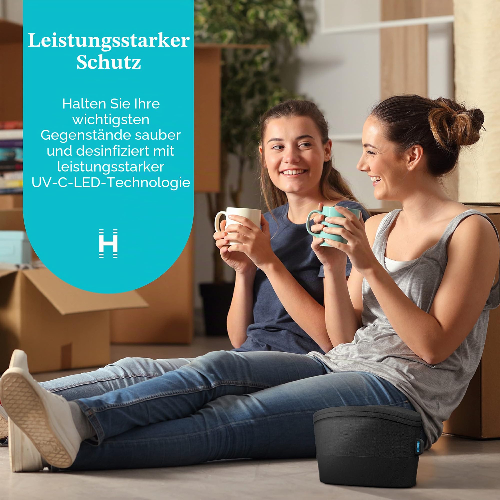 HoMedics UV-Clean tragbarer Desinfizierer Sanitizer Sterilisator|Schnellster UV-Sanitizer auf dem Markt|Tötet bis zu 99,9 Prozent der Bakterien und Viren auf DNA-Ebene,ohne Quecksilber und Chemikalien