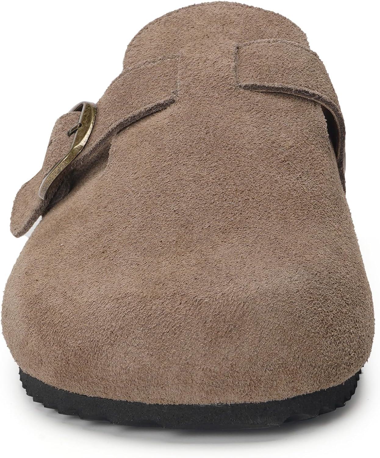 ZUSERIS Women's Men's Suede Clogs Wide Width Leather Mules Cork Footbed Sandals Slip on Comfort Potato Shoes with Arch Support - Image 3