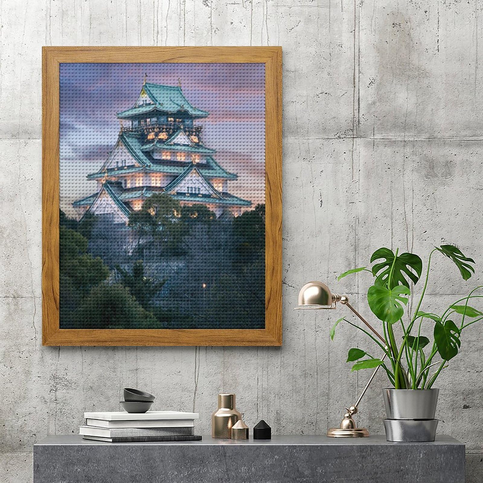 Amazon | ダイヤモンドアート キット ライトアップされた日本城