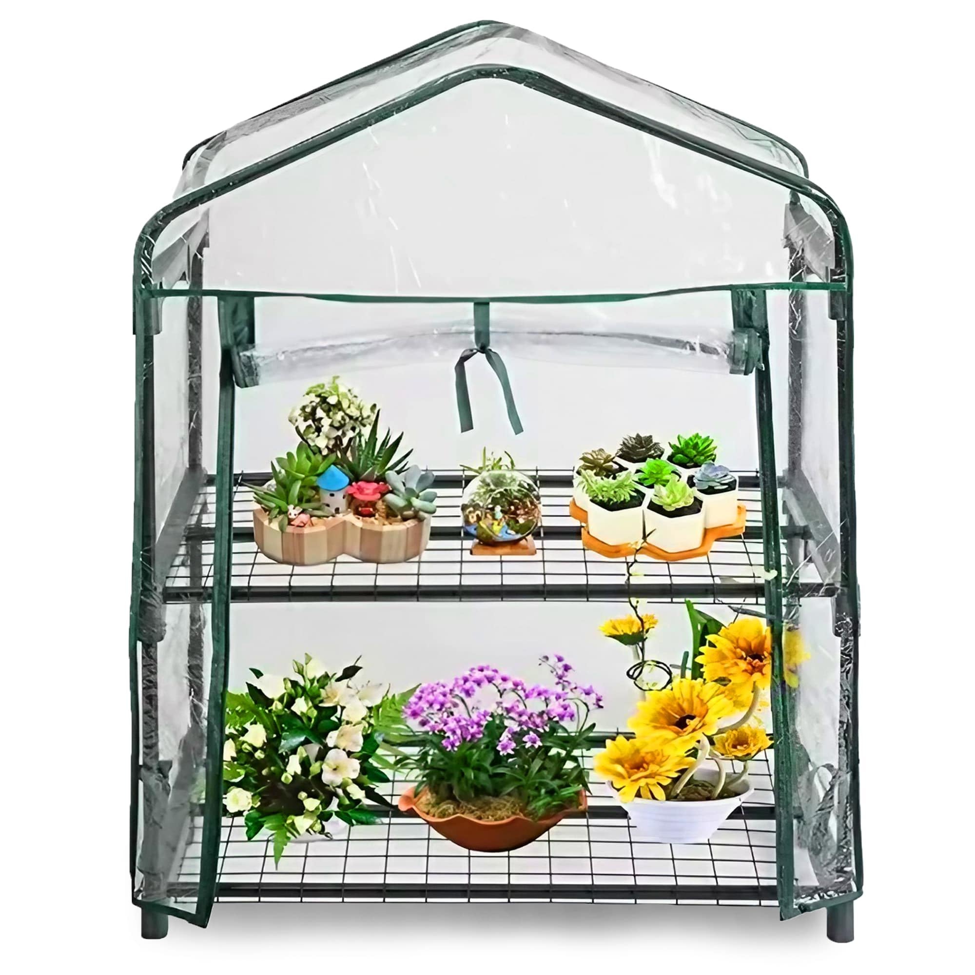 Serra Portatile Con Porta In PVC | 115x55x45 Cm | Impermeabile E Antivento | Per Balcone, Giardino E Terrazzo | Protezione Tutto L'anno