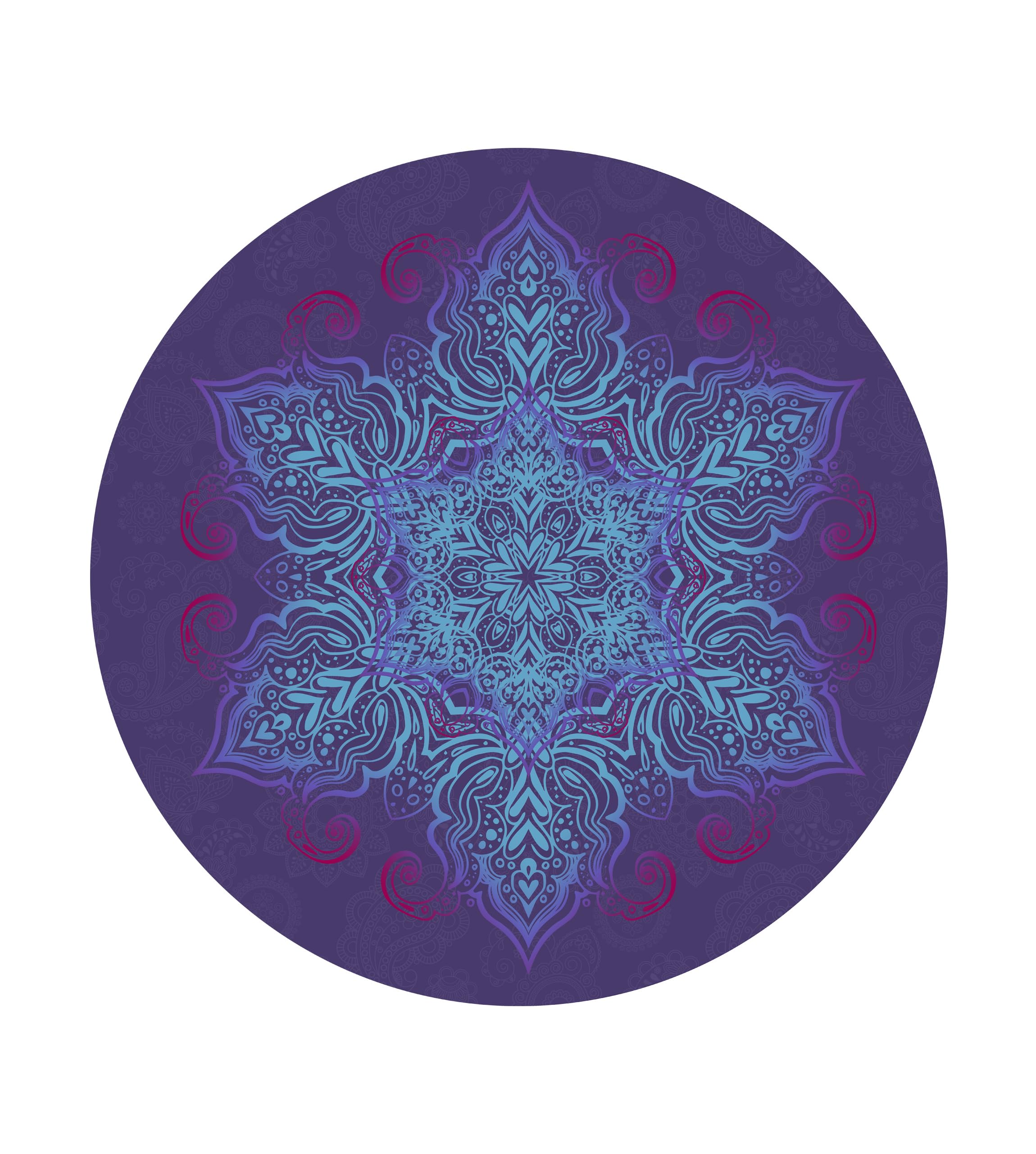 Round Meditation Pilates Yoga Mat Luxury Suede Large Yoga Mat Natural Rubber Non-Slip Base is ery Suitable for Meditation, Stretching, Yoga Environmental Protection, Fitness Exercise, Home and Outdoor. 140CM Diameter