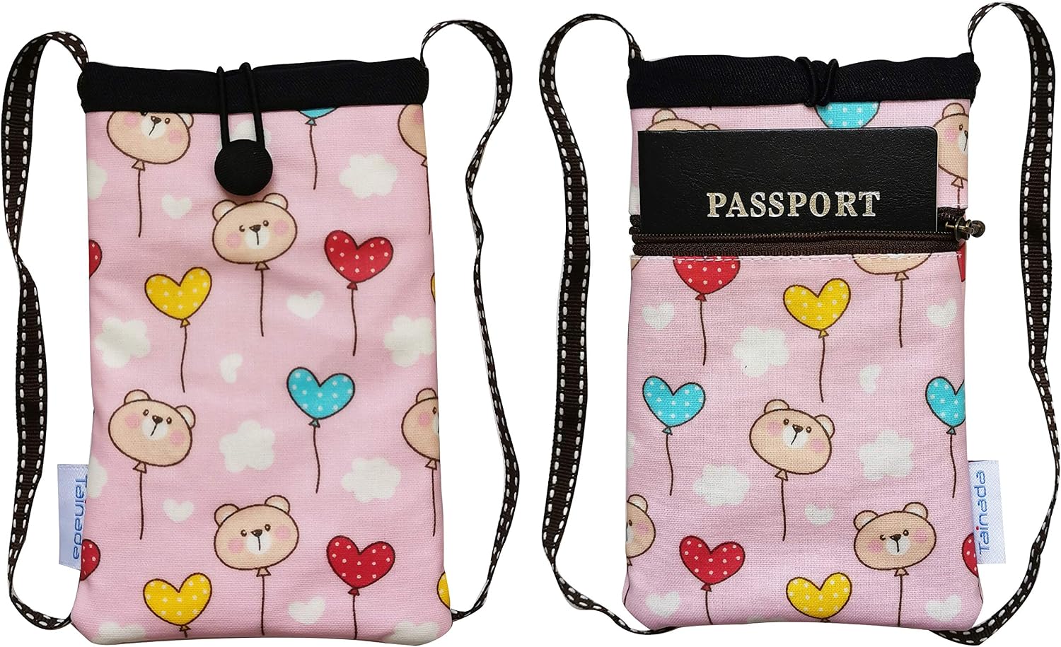 Tainada Small Crossbody Smartphone Pouch, Shockproof Cross Body Shoulder Wallet Travel Bag for iPhone 16/15/14 Pro, Samsung Galaxy S24, S23, S22+, S23 FE, A54 (Clock & Rose Black)