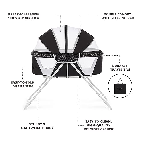 Miniatura 3 de Dream On Me Day Dreamer - Cazo convertible y portátil 2 en 1 color negro