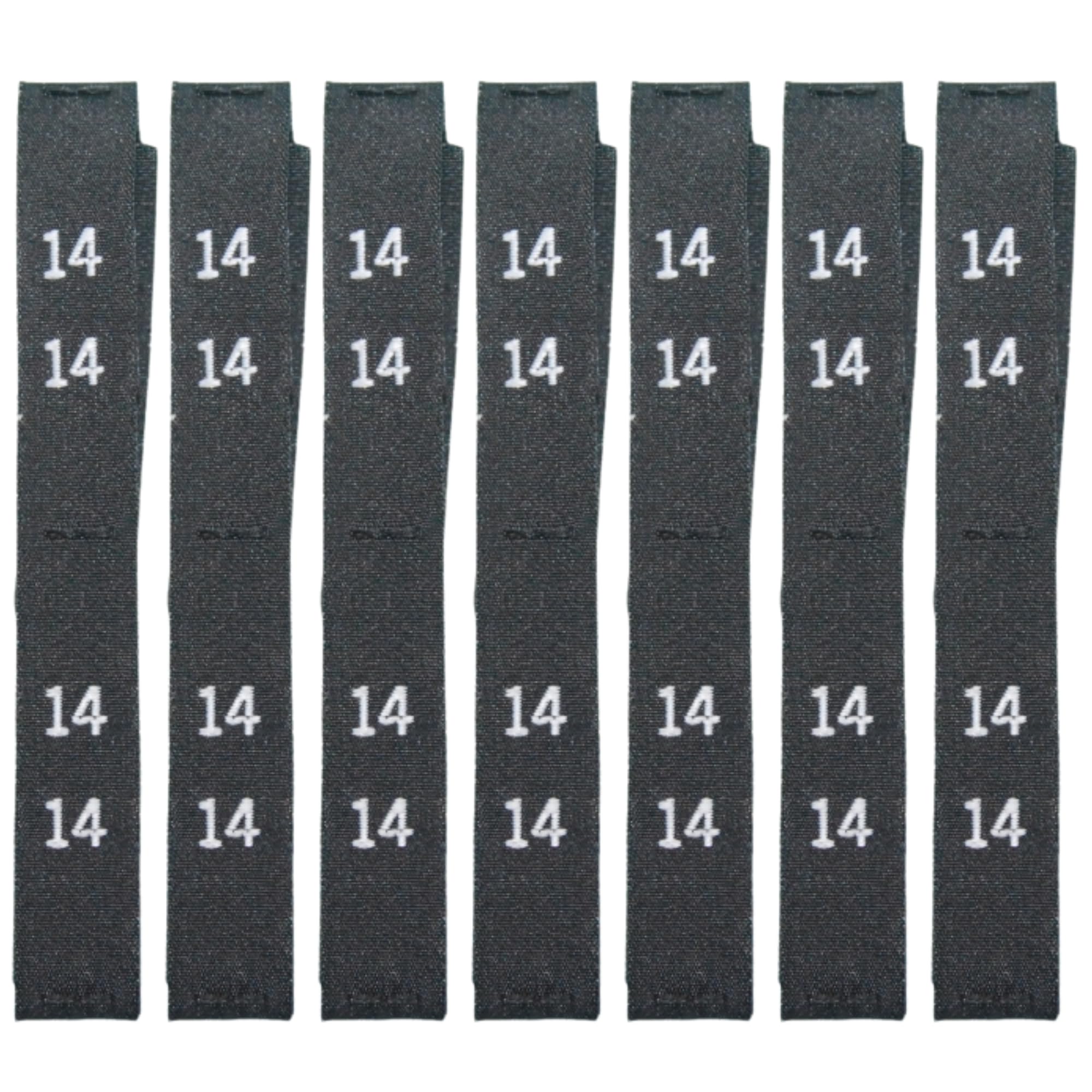 celloexpress Sew On Clothing Size Labels Woven Label - Sewing/Crafts (Black - Pack of 100, 14) โ image 1