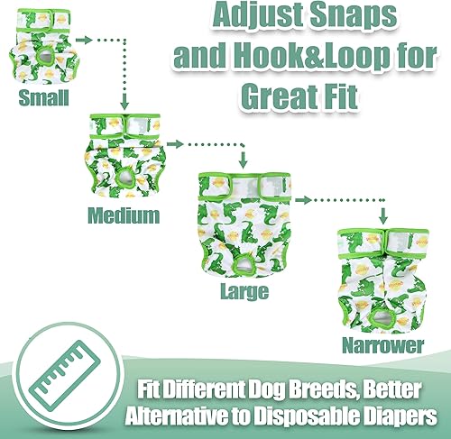 Miniatura 4 de Wegreeco - Pañales lavables para perros hembra (3 unidades)