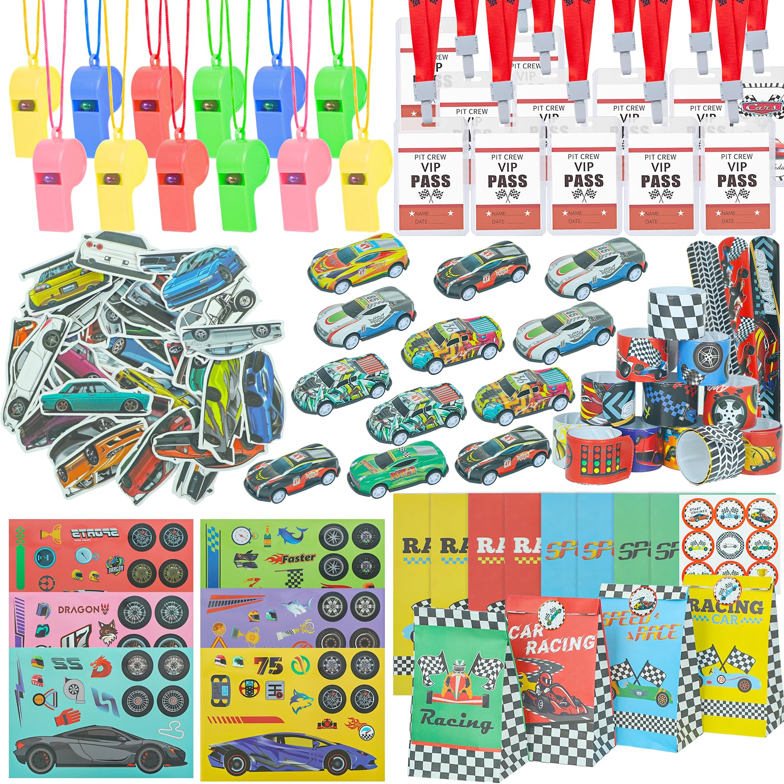 foci cozi, 63PCS Traffic Cones Checkered Flag Set- Race Car Birthday Decorations Party Favor Supplies, Soccer Training Cones for Kids,7 Inch