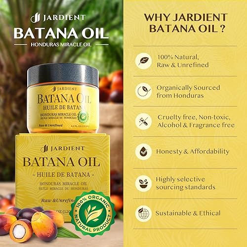 Miniatura 7 de Jardient Aceite de batana crudo para el crecimiento del cabello Aceite de batana orgánico Dr. Sebi de Honduras - 100% puro y natural - Promueve un