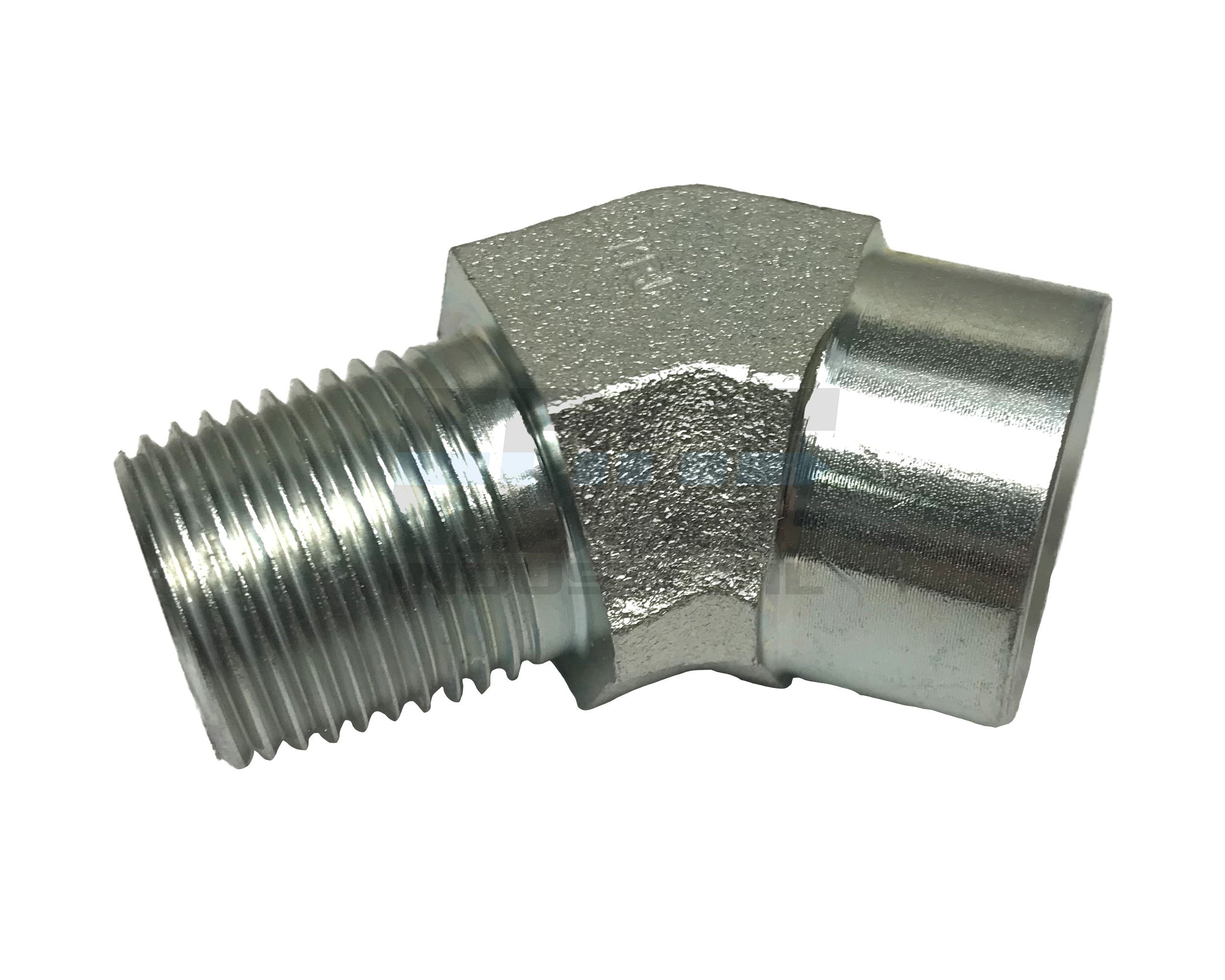 EDGE INDUSTRIALSteel 45º Street Elbow 1/2" Male NPT x 1/2" Female NPT HYDRUALIC/Fuel/AIR/Water/Oil/Gas/WOG