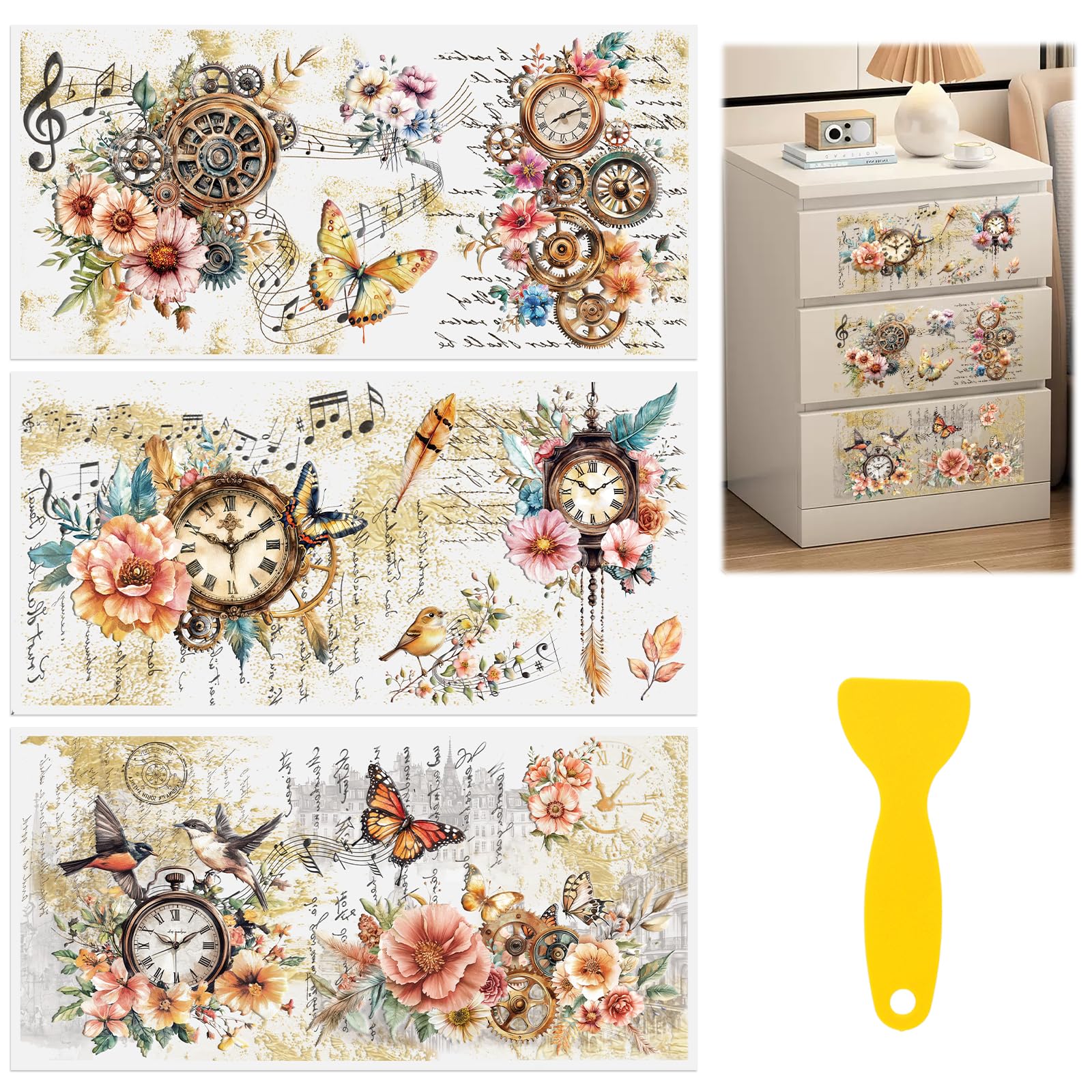 Autocollants de transfert vintage pour relooker un bureau ou une porte