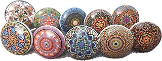Pomelli in ceramica con motivo floreale, stile vintage, 20 pezzi misti, per porte, armadietti, credenze, cassetti (nuovo Xfer)