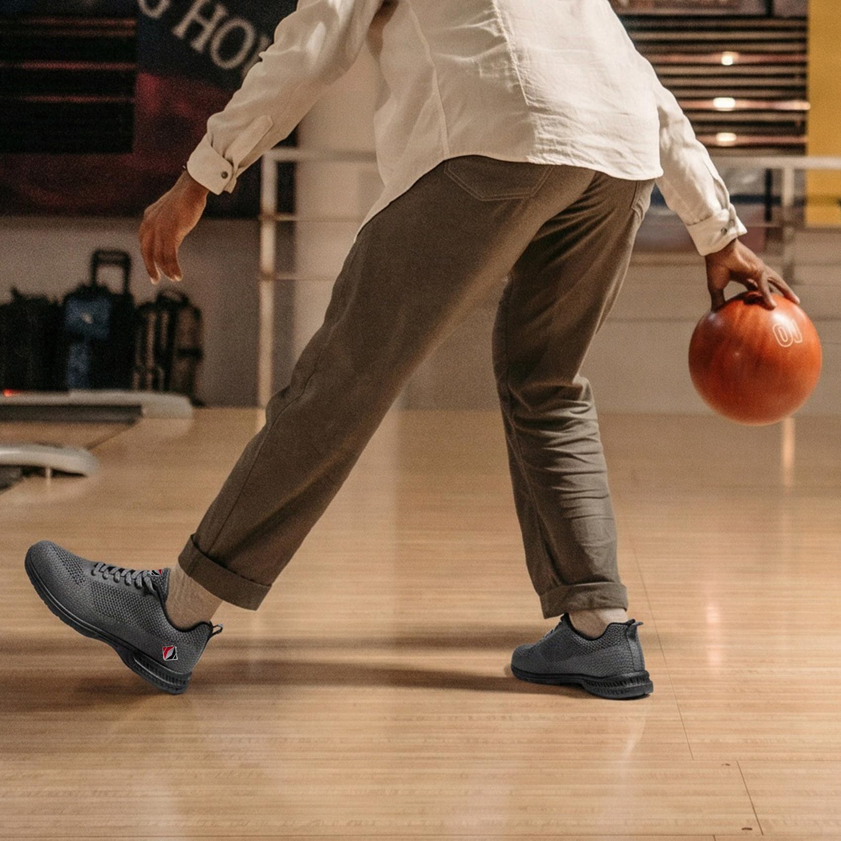 Bowlingschuhe für Herren, universelle Gleitsohle, für Links- oder Rechtshänder, ideal für Bowlingübungen und Ligaspiele