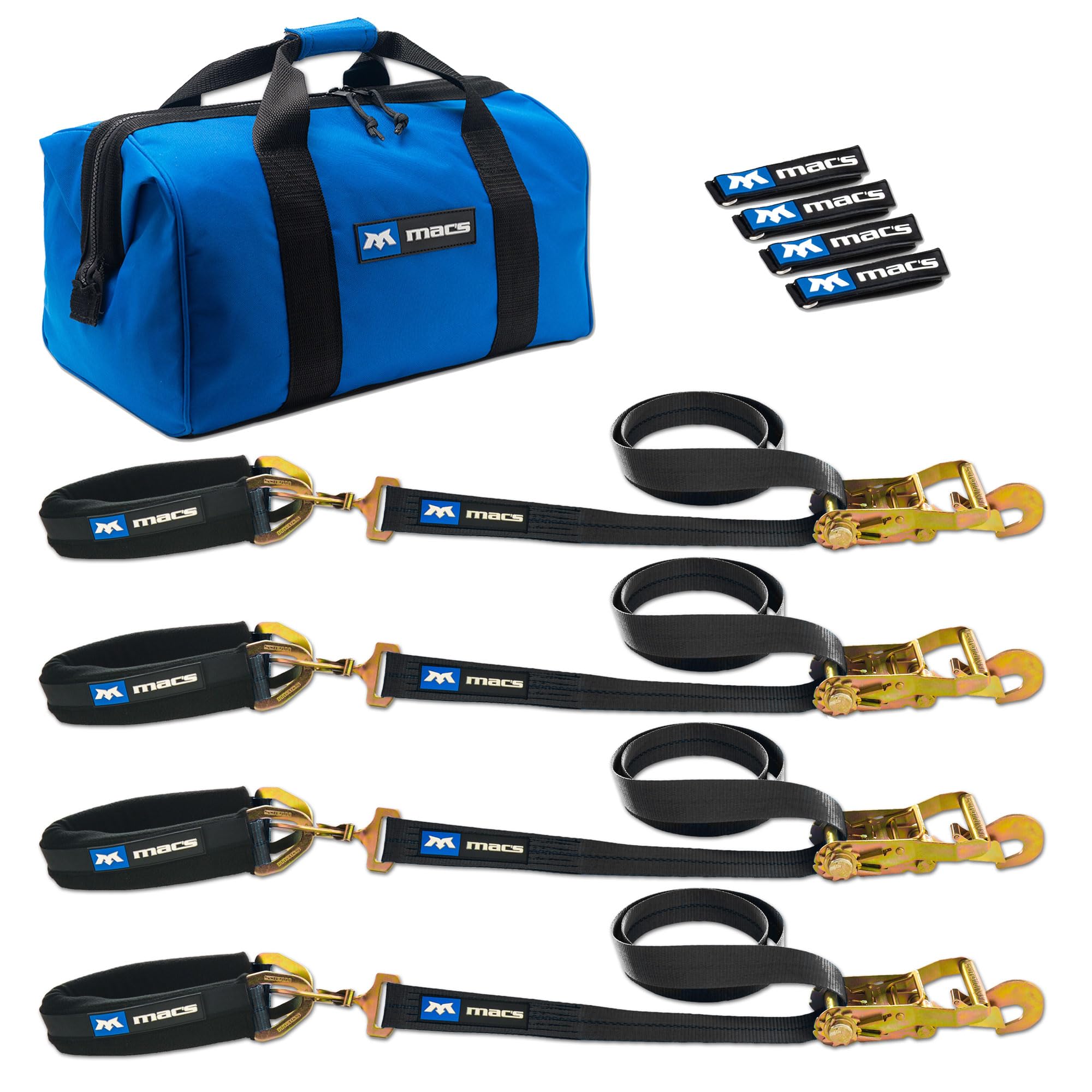 Mac's Tie-Downs 511618 Black Pro Pack with 8' x 2