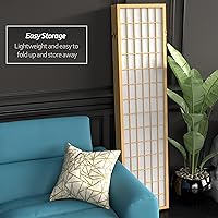 Vista 159 de Red Lantern Panel de ventana Shoji de 6 pies de alto, divisor de habitación de 3 paneles de palisandro