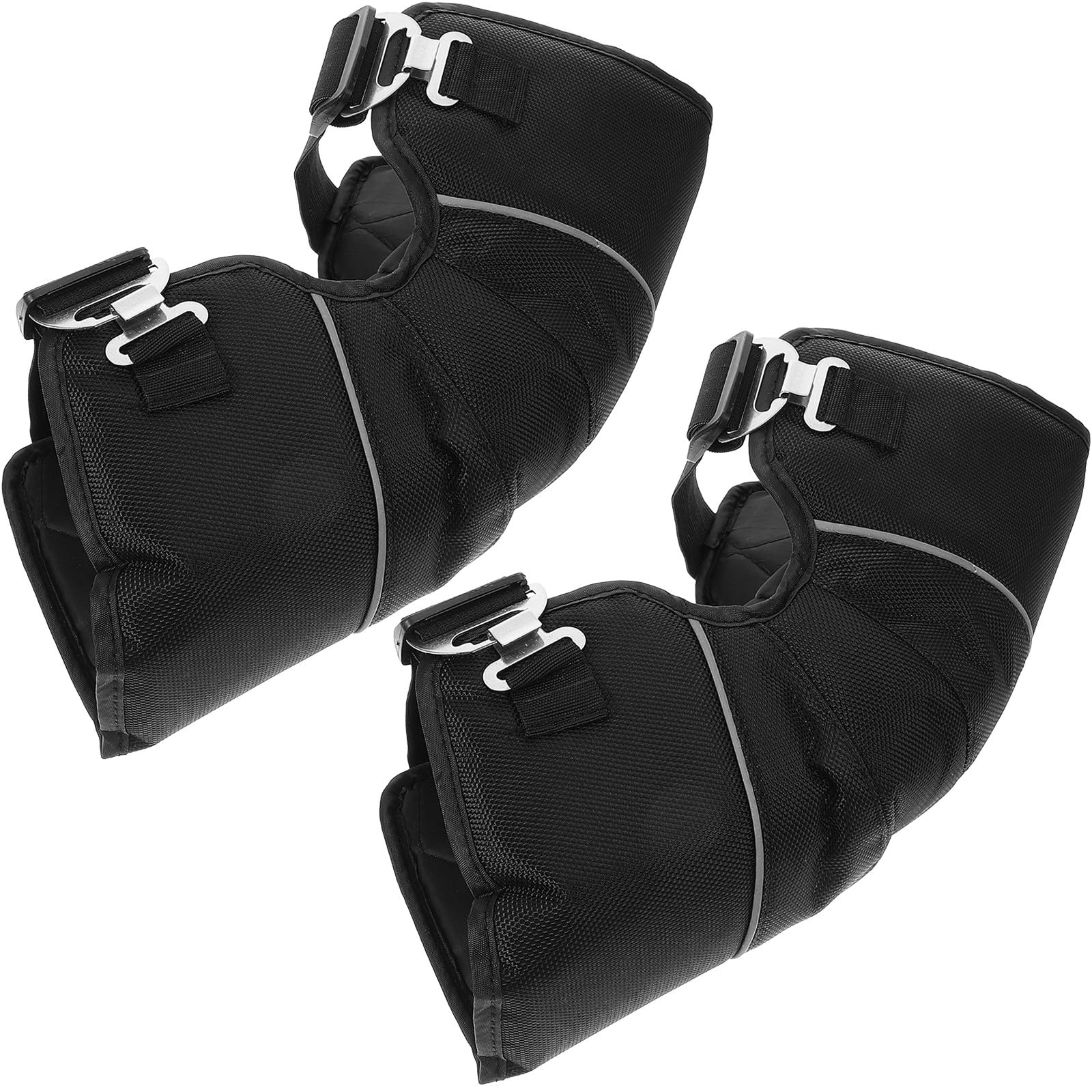 Protectores de rodilla para motocicleta cómodos ajustables 2 piezas 8