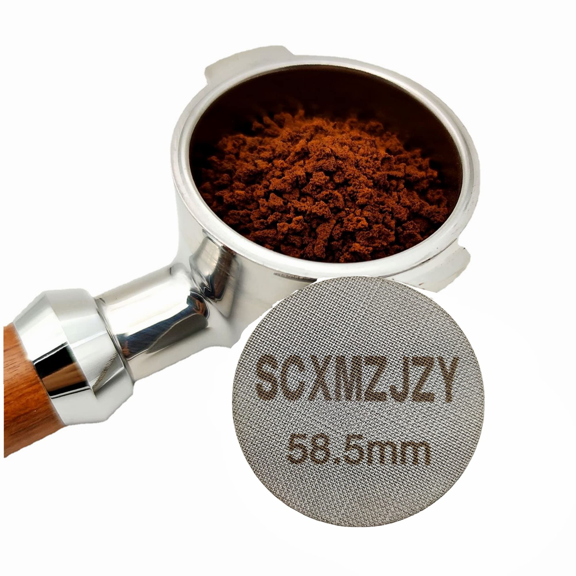 Espresso Puck Screen 58 Mm – Wiederverwendbar, 1,7 Mm Stark, 150 µm Edelstahl, Für Gleichmäßige Extraktion