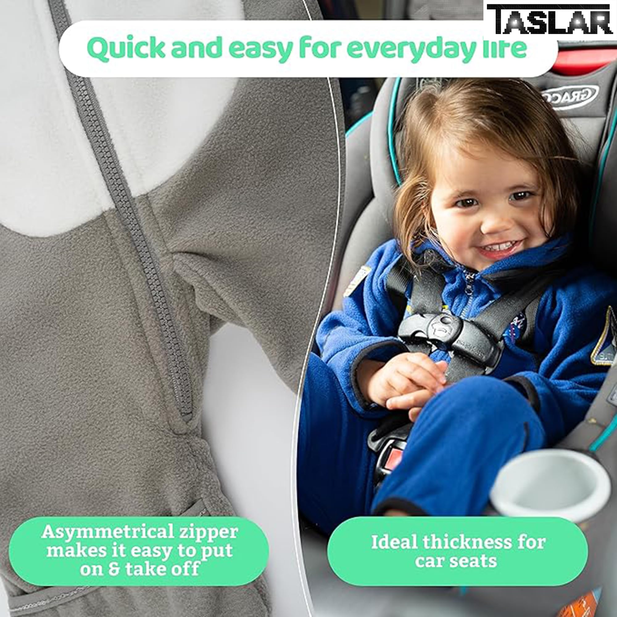 TASLAR Fleece Baby Bunting Bodysuit Infant One Piece Kids Hooded Bunting Long Sleeve Romper Outerwear Warm Winter Toddler Jacket Zipper Jumpsuit Dress Costume 2