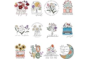 12 PCS Flowers Iron on Transfers for Crafts or DIY Projects