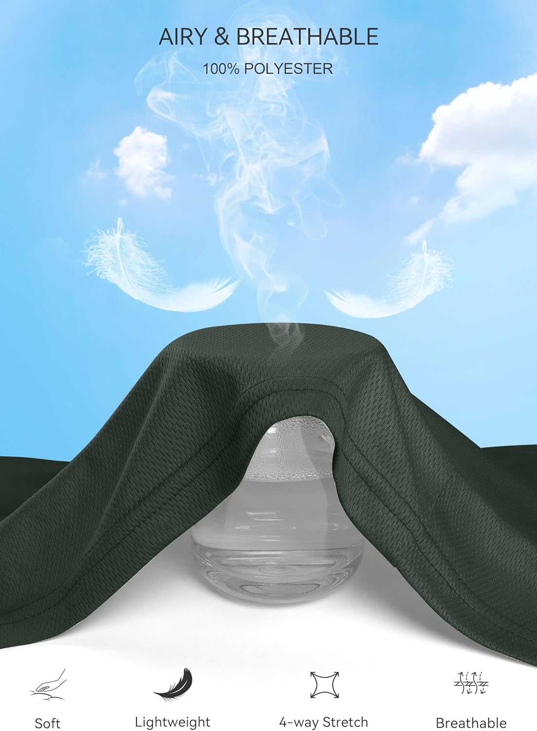 G Gradual Men's Sweatpants with Zipper Pockets Lightweight Mesh Athletic Pants for Men Open Bottom Workout Gym Running - Image 6