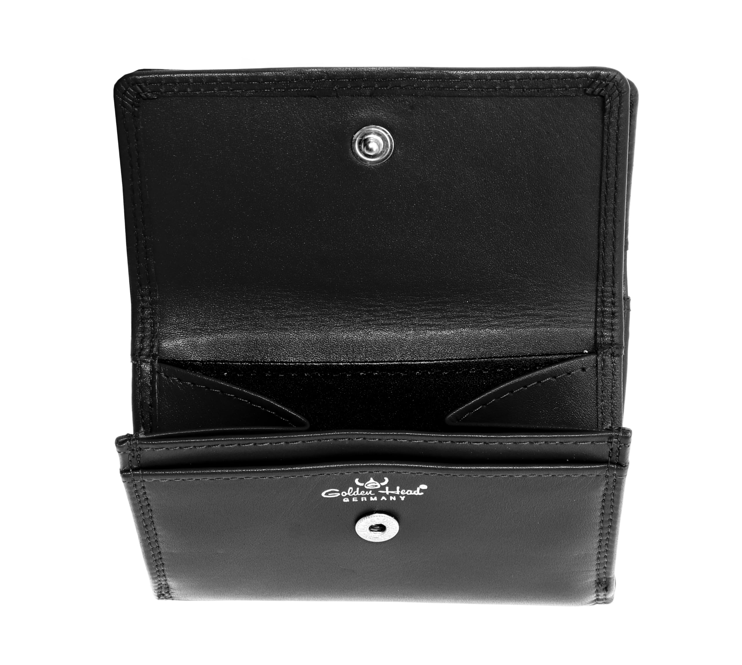 Golden Head Leder Geldbörse Polo RFID Protect Überschlagbörse 1176 Schwarz