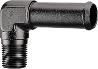 Vista 19 de EVIL ENERGY Adaptador de Conexión de Púa de Manguera 1/2" NPT Macho a 1/2" 45 Grados de Aluminio Negro