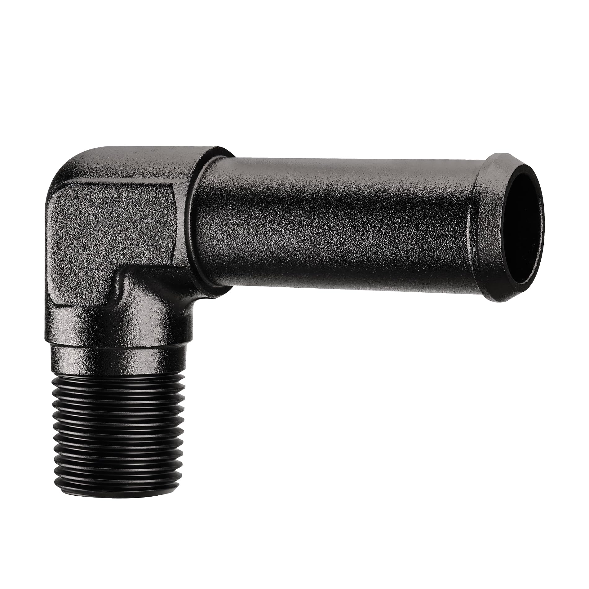 EVIL ENERGY 3/8" NPT Male to 5/8" Barb Fitting Adapter 90 Degree Aluminum Black