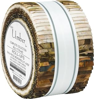 Lunn Studios Artisan Batiks Umber Roll Up 40 2.5-inch Strips Jelly Roll Robert Kaufman RU-1174-40