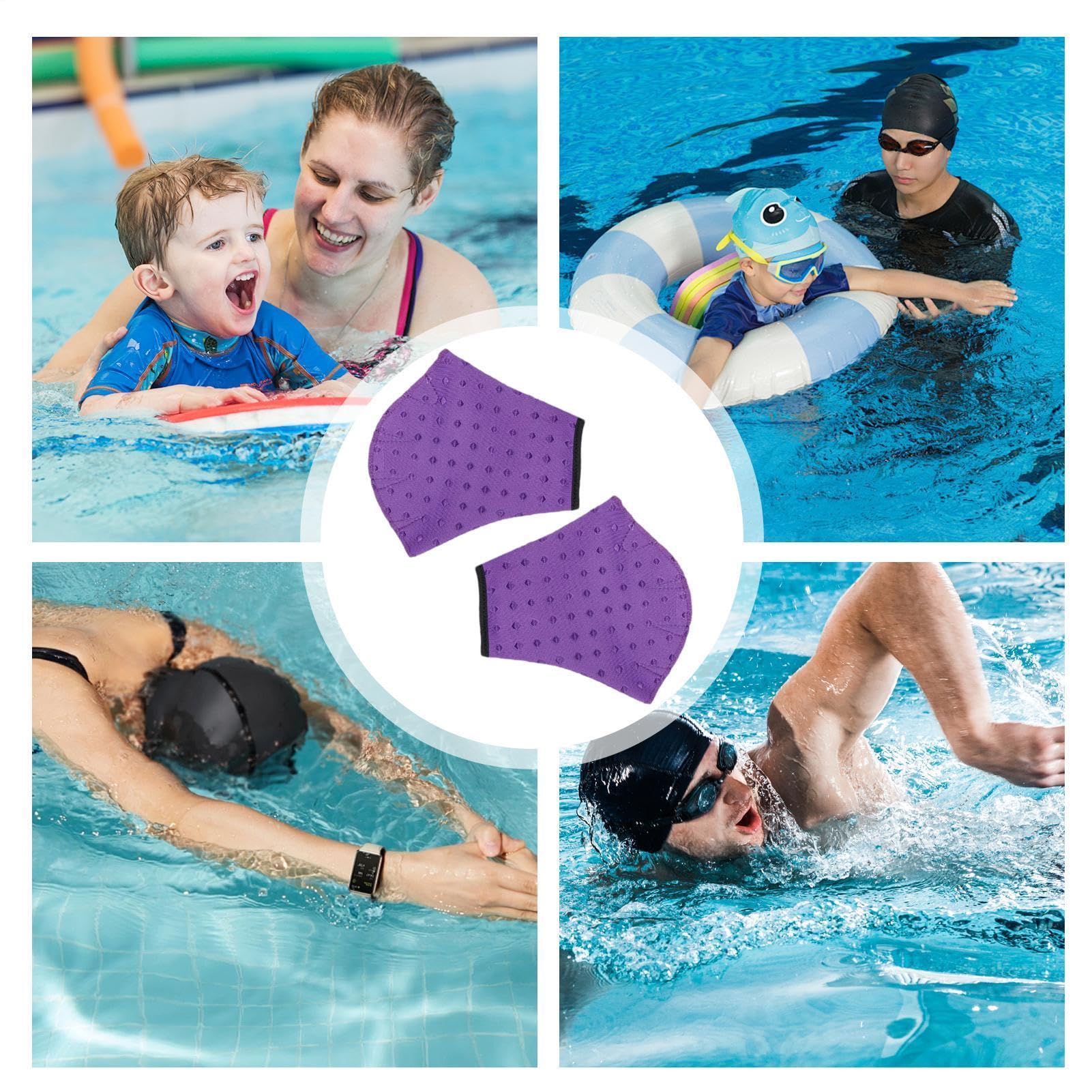 Schwimmhandschuhe, Schwimmhandschuhe Webbett, für Wassertraining - Fäustlinge Neopren mit Handgelenksgurt, Tauchgeschäft