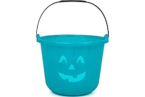 Teal Pumpkin Halloween Trick or Treat Bucket 8.5 in