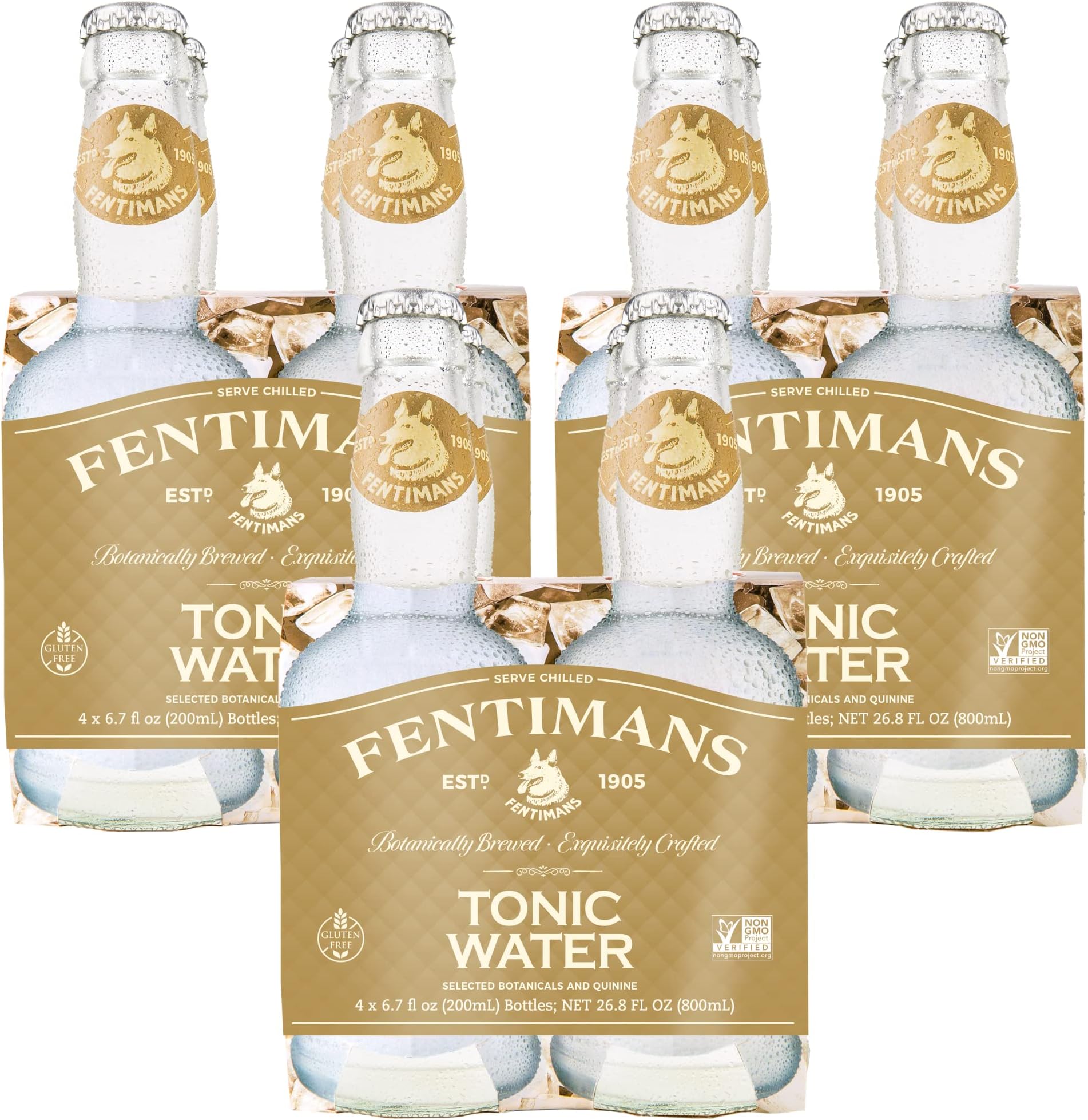 Sparkling Tonic Water - Crafted Tonic Water with Quinine, All Natural Mixer, No Artificial Flavors, Preservatives or Sweeteners, Craft Soda, Botanically Brewed - 6.7 Fl Oz (Pack of 12)