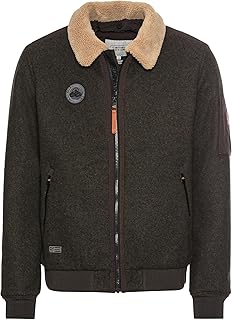 camel active Herren Bomberjacke mit abnehmbarem Teddykragen