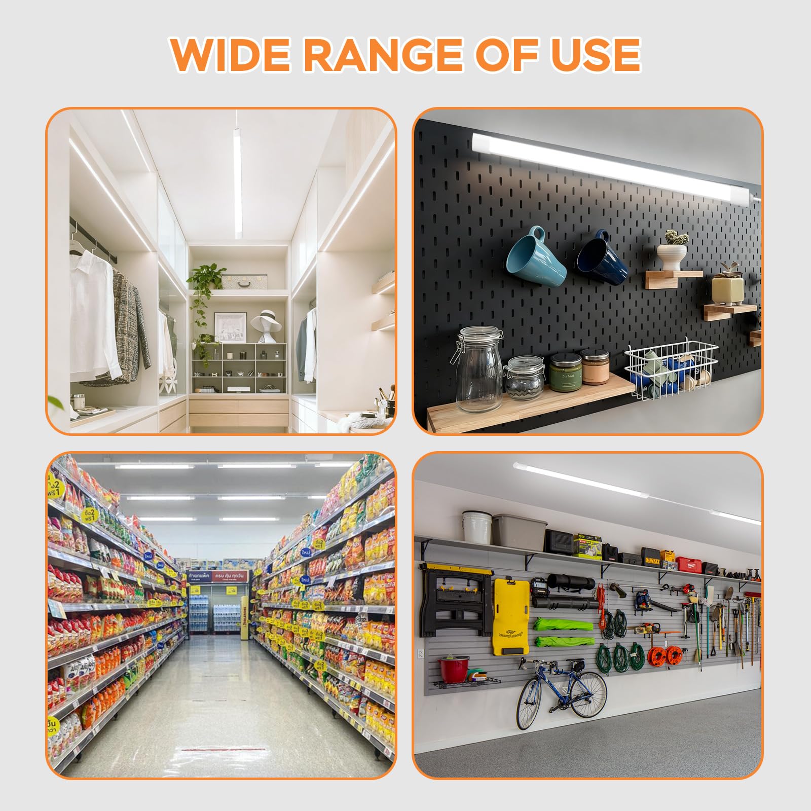 3PCS LED Feuchtraumleuchte 120cm, mit 36W 3600LM Deckenleuchte Feuchtraum, Wasserfest Wasserdicht IP65 Verknüpfbar werkstattlampe, Neutralweiß 4000K, für Büro keller Garage Warenhaus