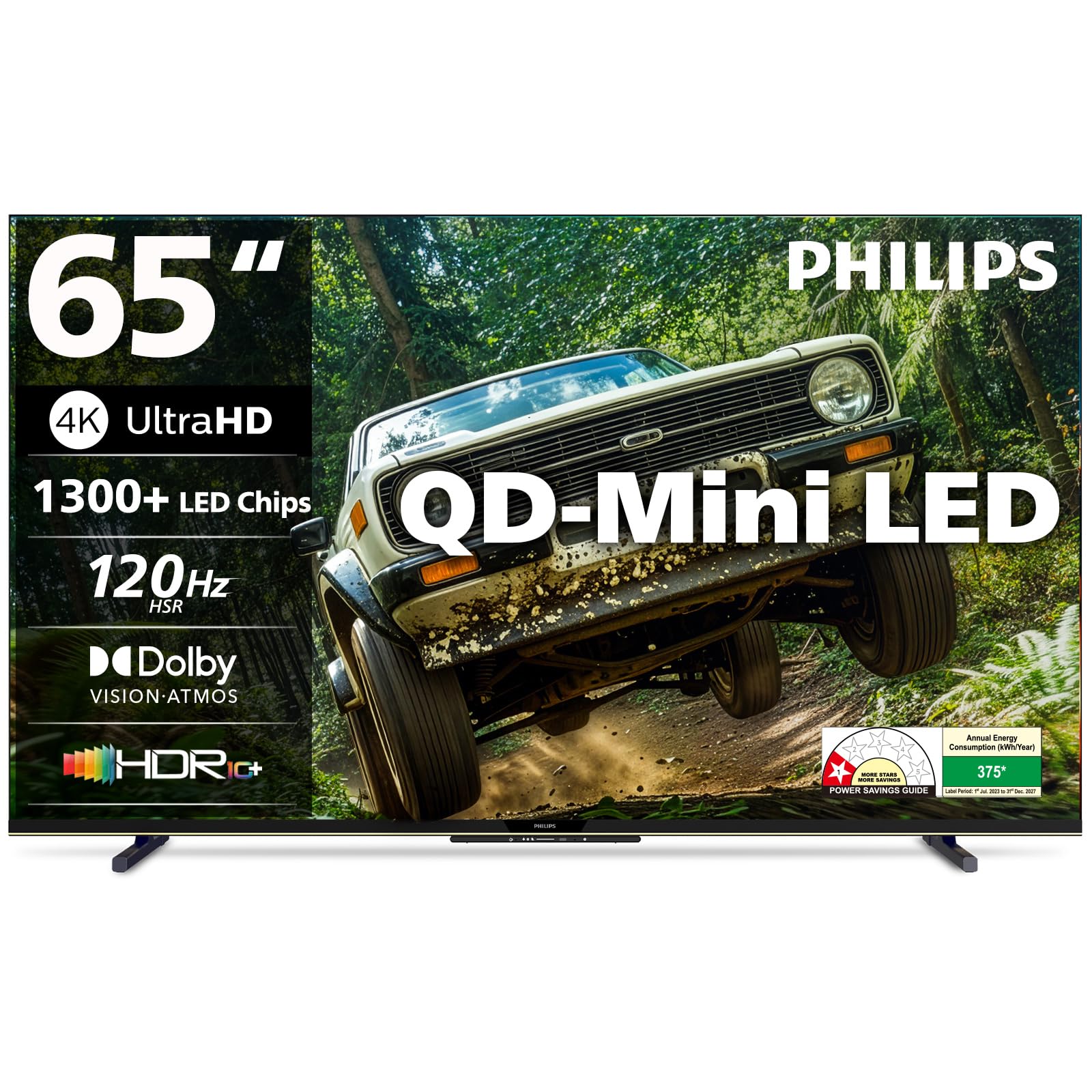 Philips 164 cm (65 inches) 4K Ultra HD QLED Smart QD-Mini LED
