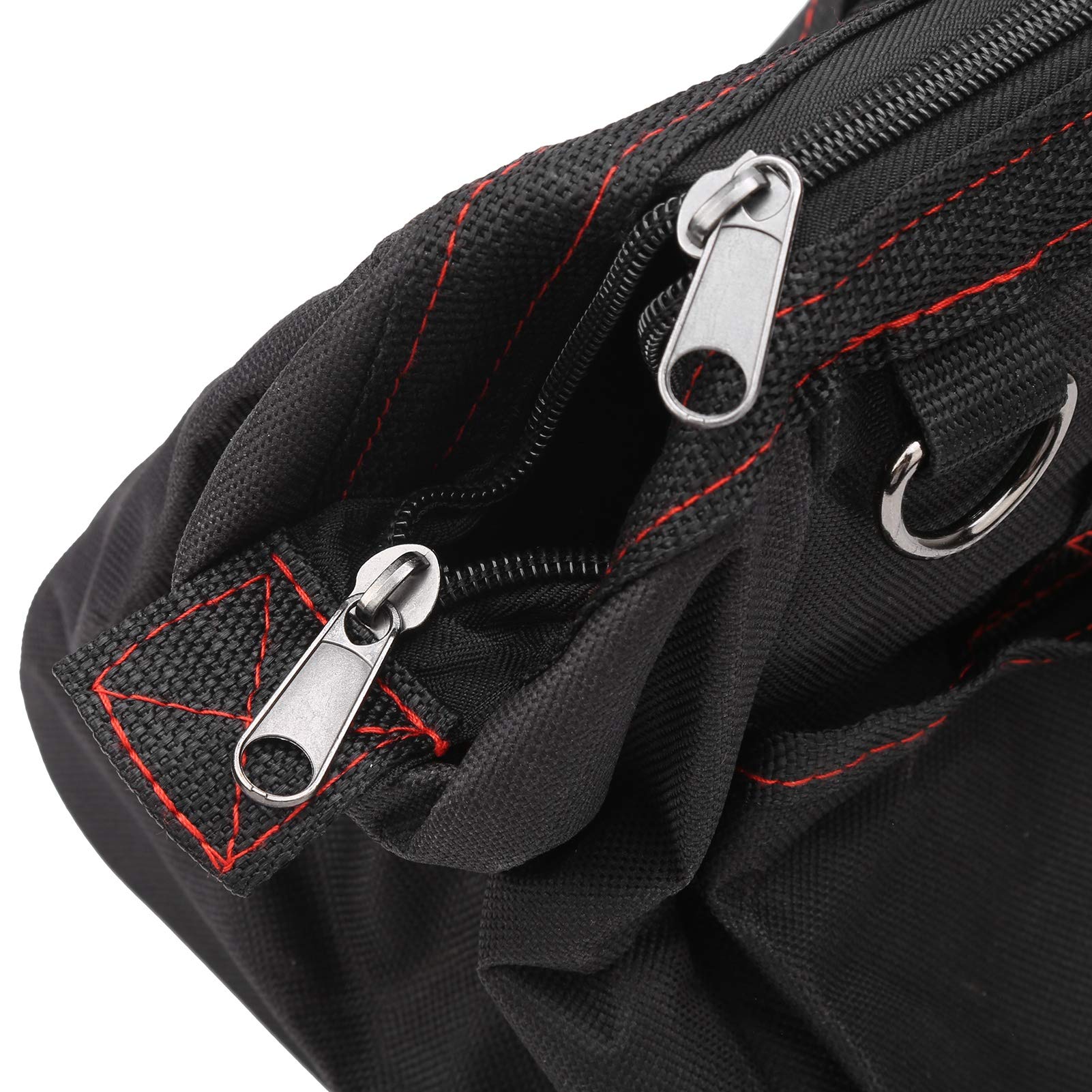 Bolsa de herramientas para electricista de 35,5 cm, con múltiples bolsillos para llaves, destornilladores y accesorios, bolsa de trabajo para profesionales y entusiastas del bricolaje