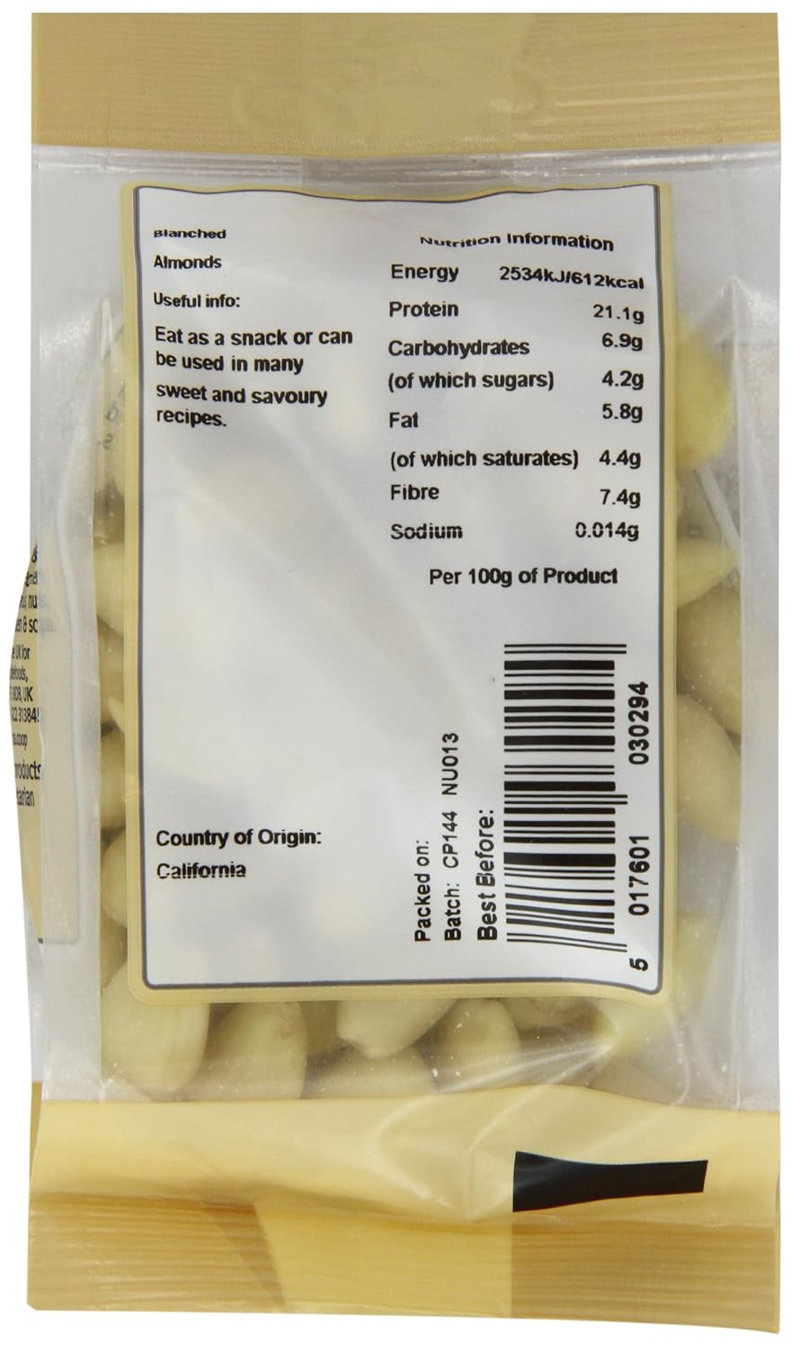 Suma Blanched Almonds 125 g (Pack of 6)