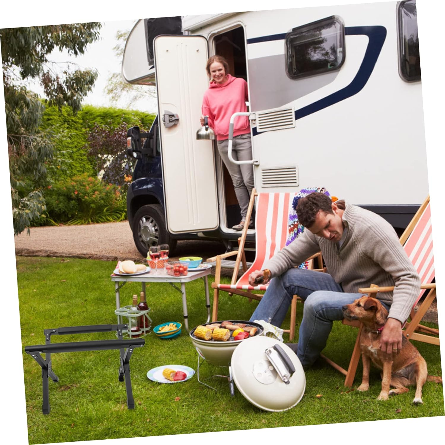 1pc Outdoor Cooler Box Stand Lightweight Folding Rack for Camping Hiking Bbq Picnic Portable Storage Frame for Outdoor Use