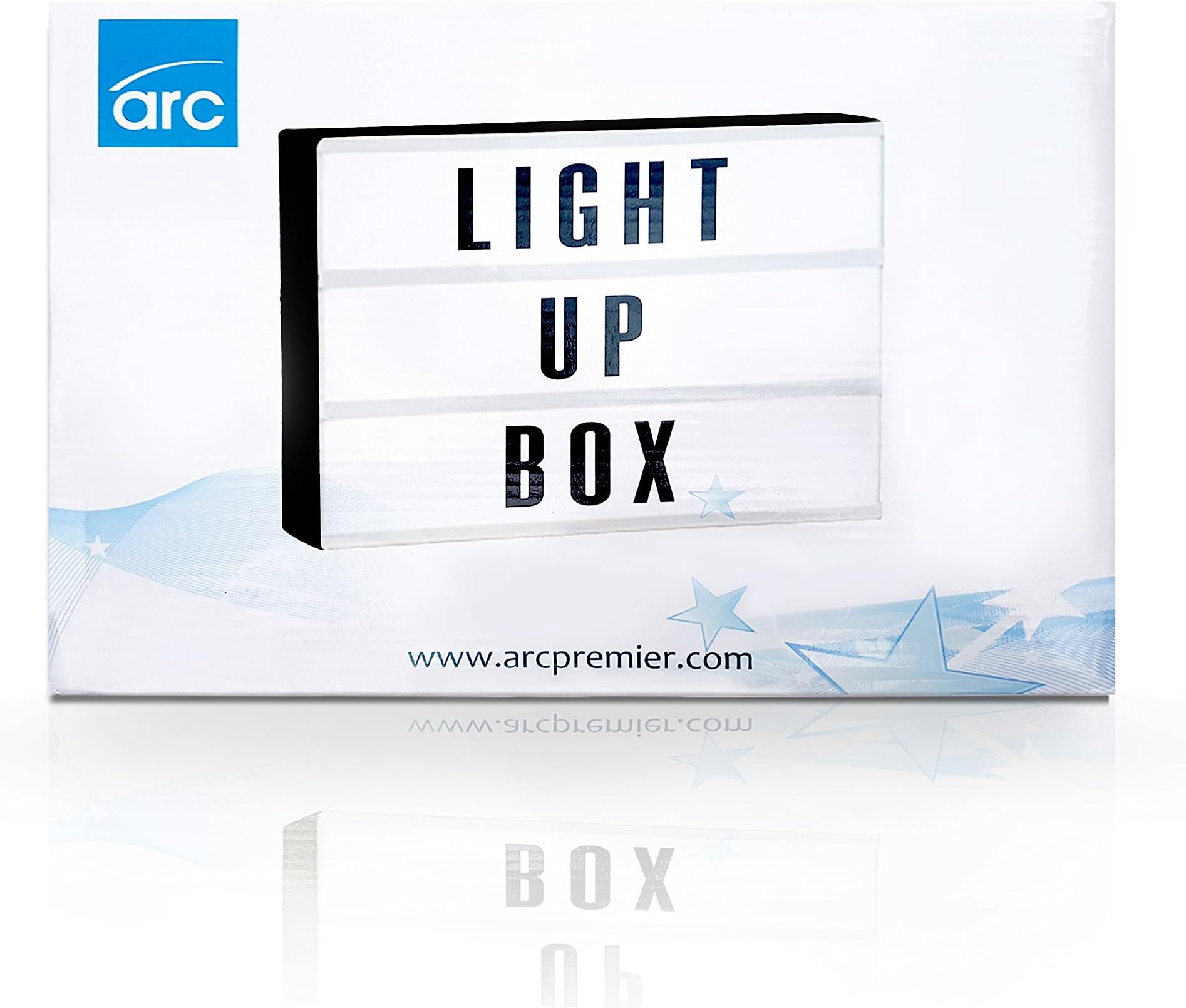 Cinematic Light Up Letter Box Sign – USB and Battery Powered LED Light - A4 Size - 100 Letter Combination – Ideal for Home, Birthday Party and Wedding Decoration - Arc Premier