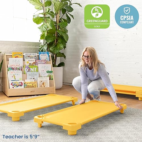 Miniatura 18 de ECR4Kids - Cama apilable para niños, para el cuidado diurno Rojo,Verde,Arena,Amarillo,https://www.amazon.com/dp/undefined