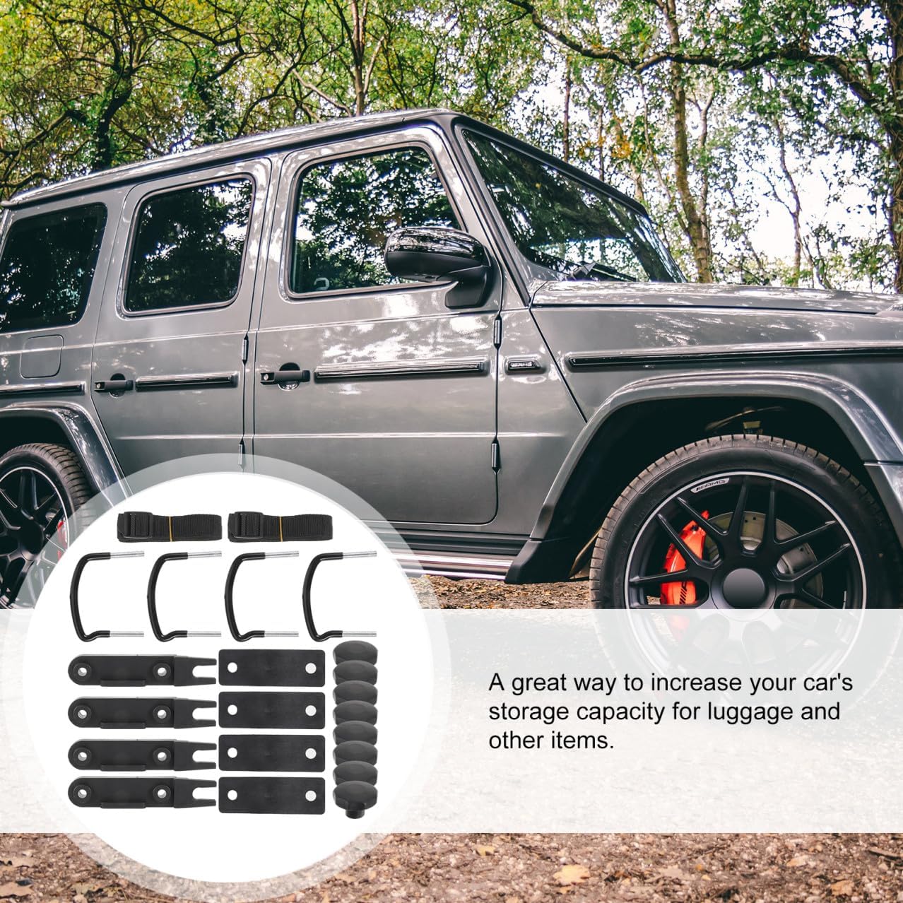 Mobestech Roof Rack Brackets U-Bolt Accessories for Rooftop Cargo Carrier Mounting Fitting Kit